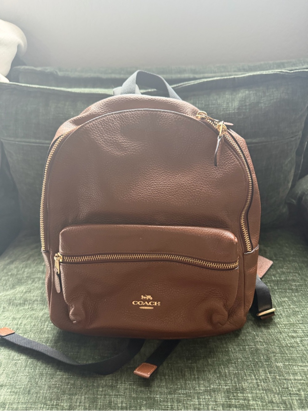 Coach Brown Leather Backpack - Picture 2 of 3